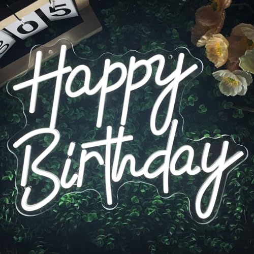 Happy Birthday-White