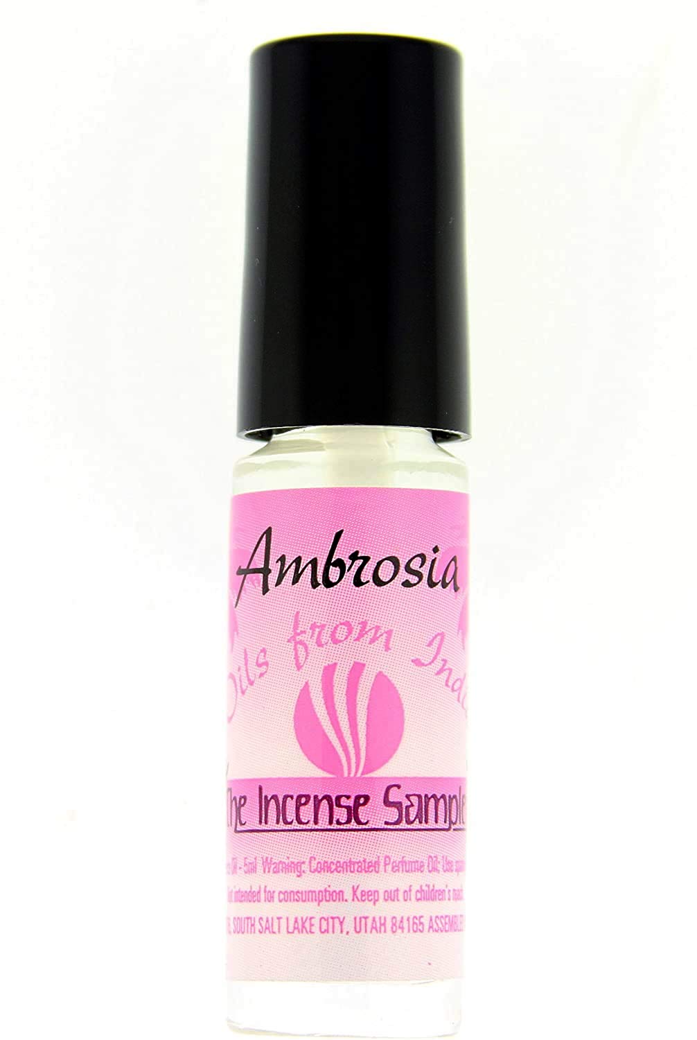 Pure Ambrosia Essential Oil - 5ml (1/6 Ounce) Glass Bottle - Authentic Ayurvedic Oil from India - Perfect for Aromatherapy, Massage & Relaxation