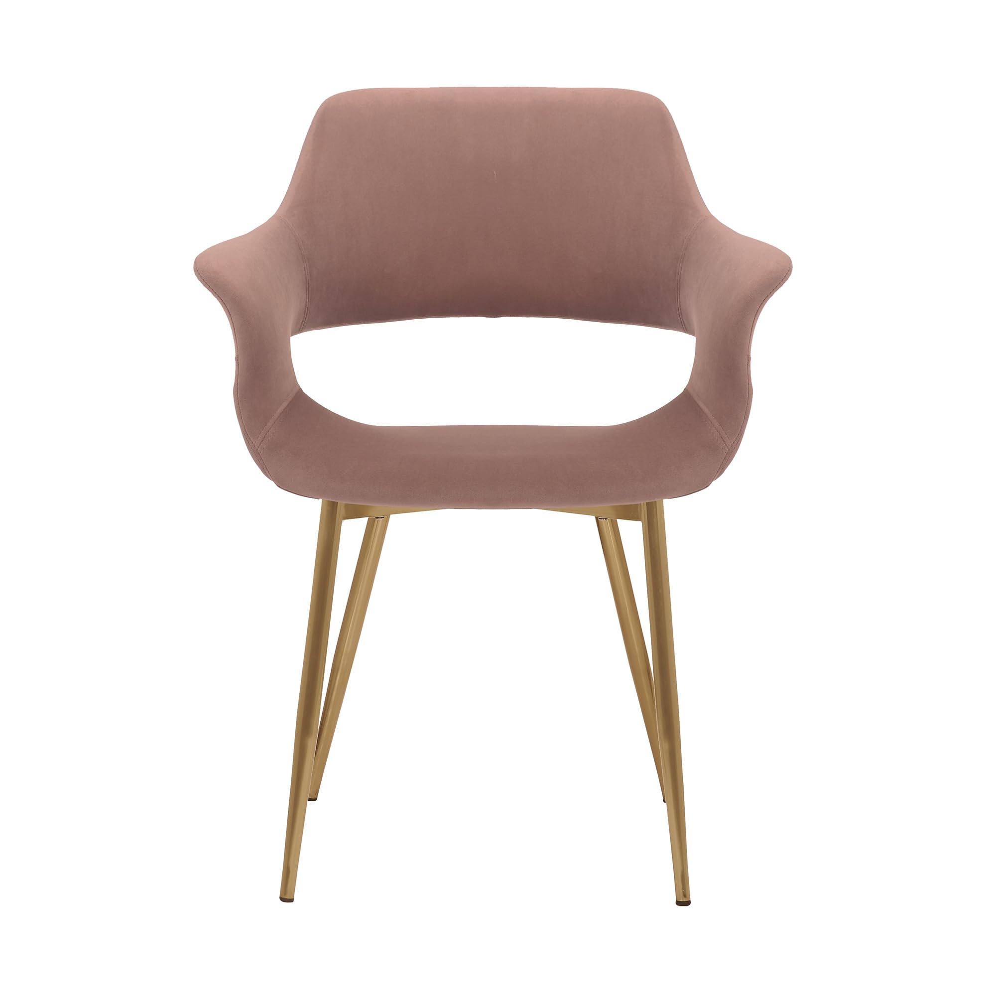 Armen Living Gigi Velvet Dining Chairs with Metal Legs - Set of 2, 19