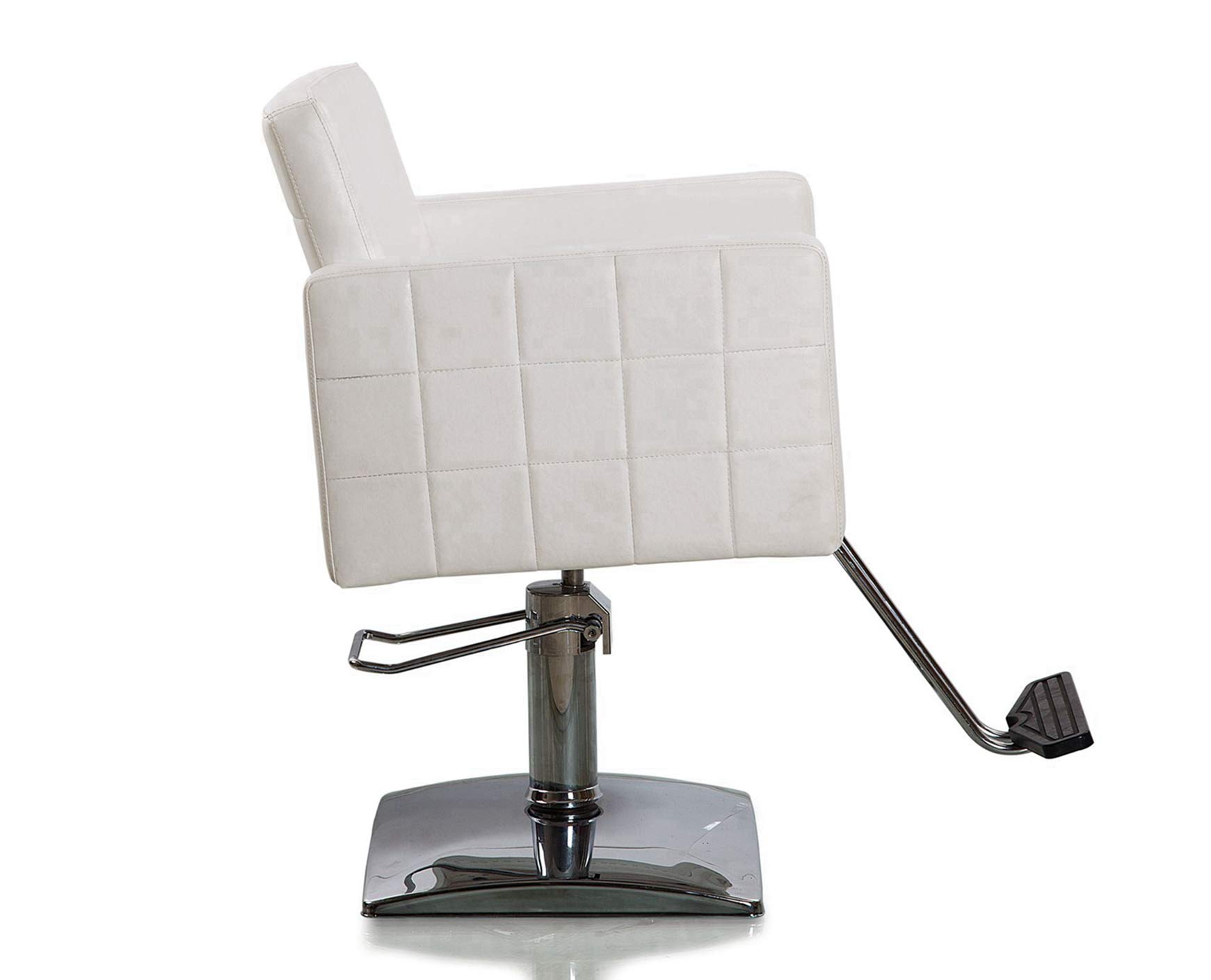 Professional Hydraulic Styling Chair for Salon, Spa & Barber Shop - Adjustable Height White Beauty Chair for Hair Cutting, Styling & Makeup Services