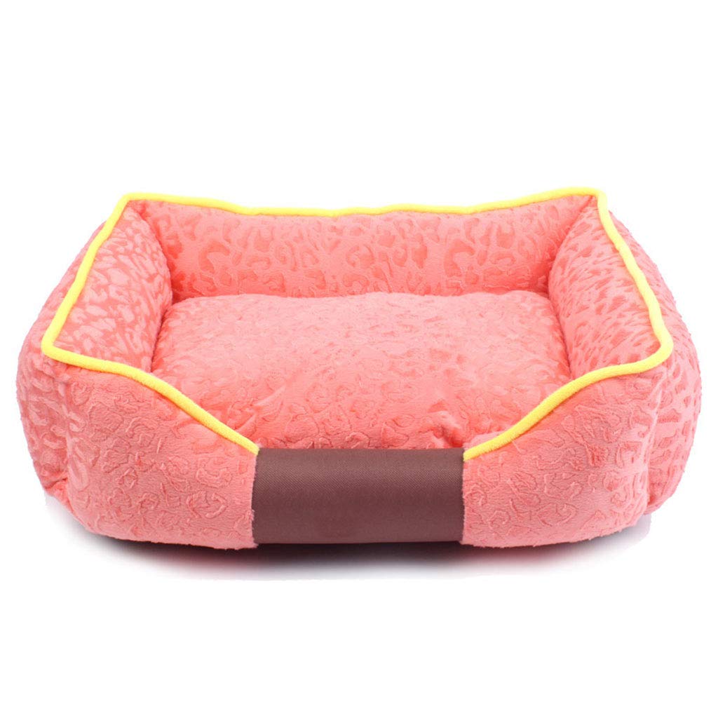 **Washable Removable Pet Bed for Small Dogs - Soft Kennel Mat for Autumn & Winter, Pink, 56x46cm - Cozy Sleeping Mat for Puppies, Cats & Pets**    *(Perfect for cozy naps, crate training, or keeping pets warm during cold seasons!)*