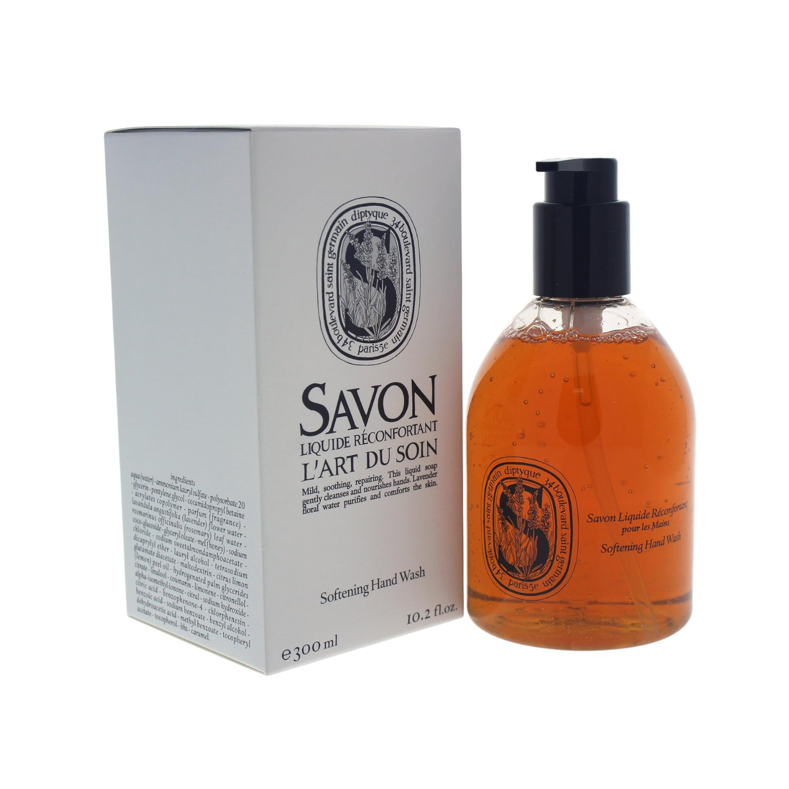Diptyque Luxury Hand Wash - 10.2 oz Moisturizing & Softening Body Care for Dry Skin - Perfect for Bathroom, Spa & Gift Sets