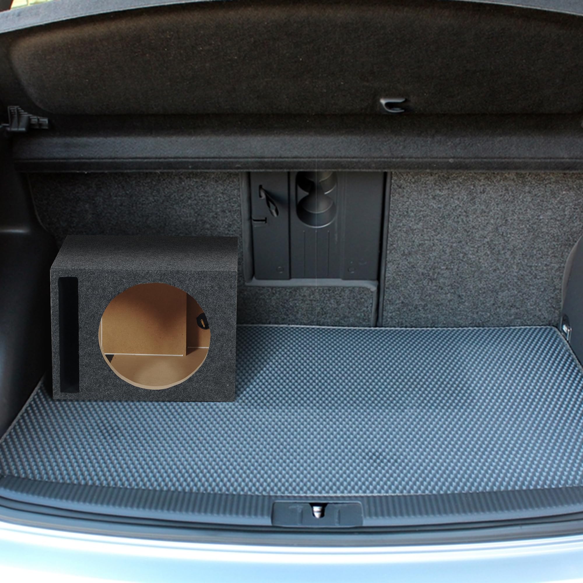 QPower 10 Inch Vented Subwoofer Box - High Performance Car Audio Enclosure for Deep Bass | Perfect for Trucks, SUVs & Custom Car Stereo Systems