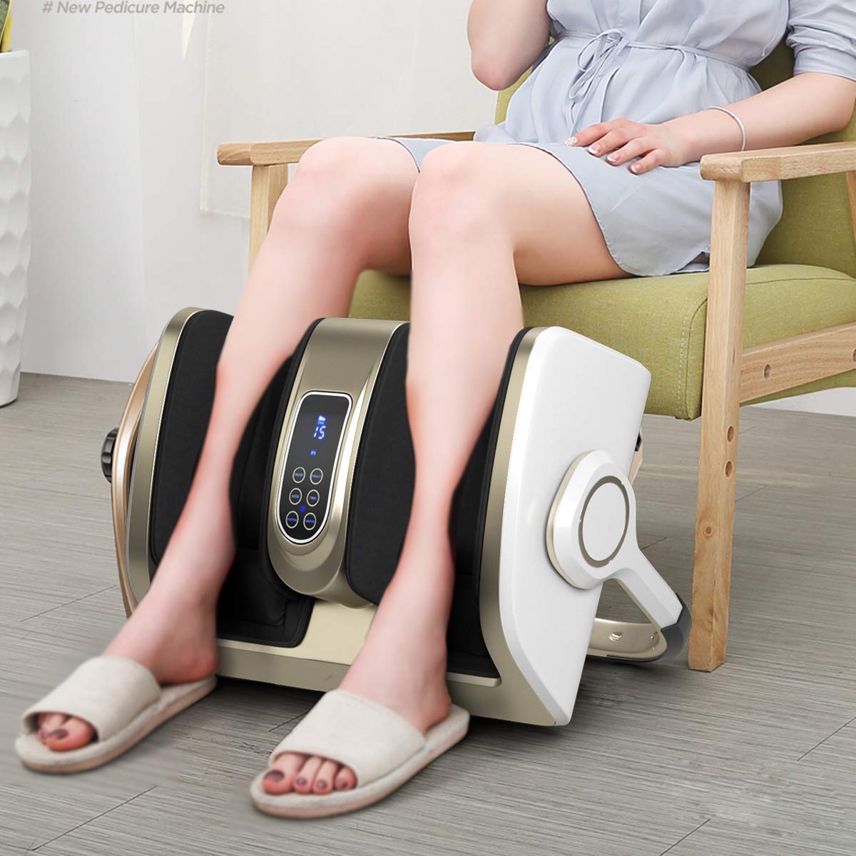 Best Shiatsu Foot & Calf Massager with Heat Therapy - Remote Control, LCD Display & Air Compression for Circulation - Relieves Plantar Fasciitis, Insomnia & Muscle Pain - Perfect for Home Relaxation & Post-Workout Recovery