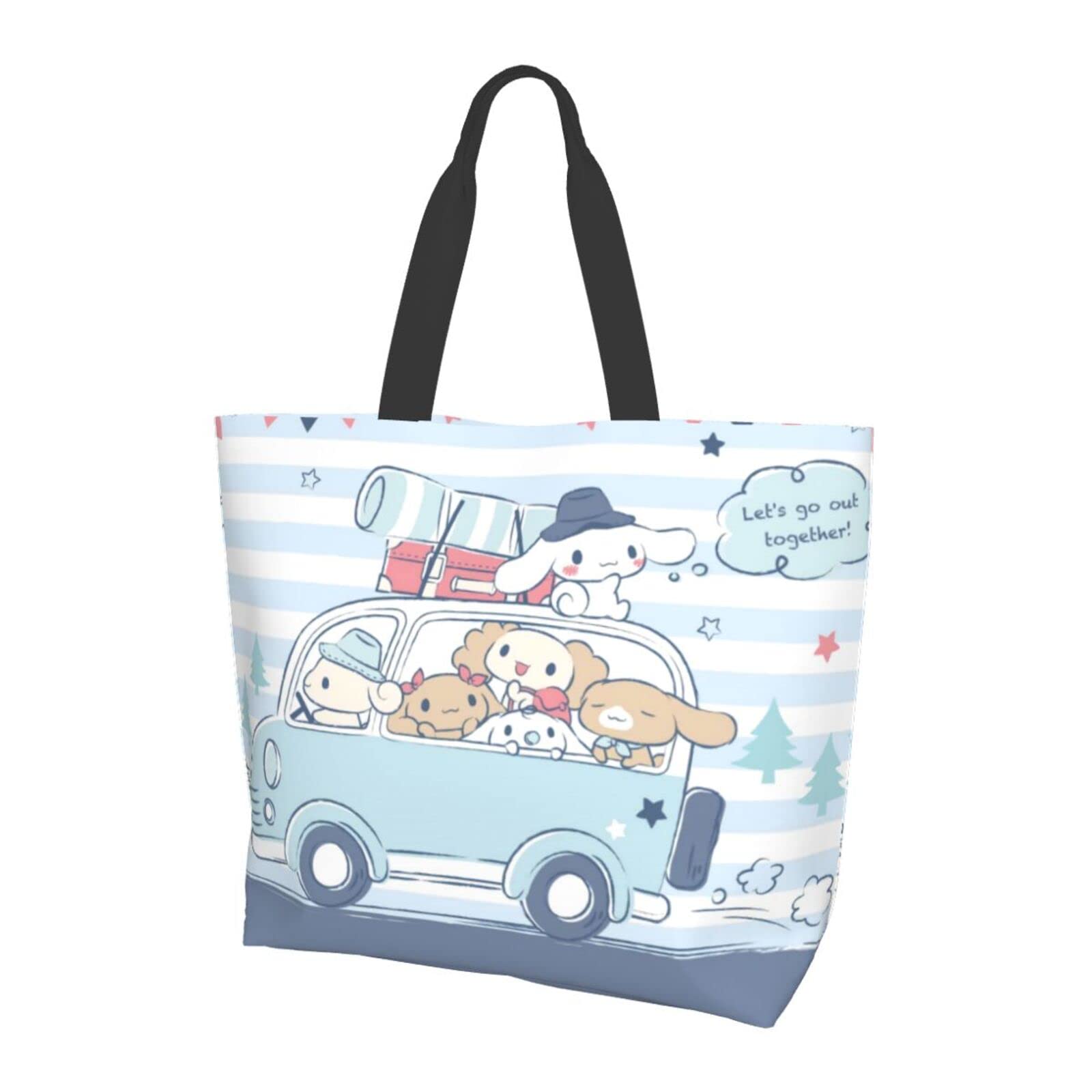 Cute Anime Tote Bag for Women & Girls - Kawaii Shoulder Bag, Fashion Handbag, Gym Bag & Shopping Purse | Perfect for School, Work, Travel & Cosplay Accessories