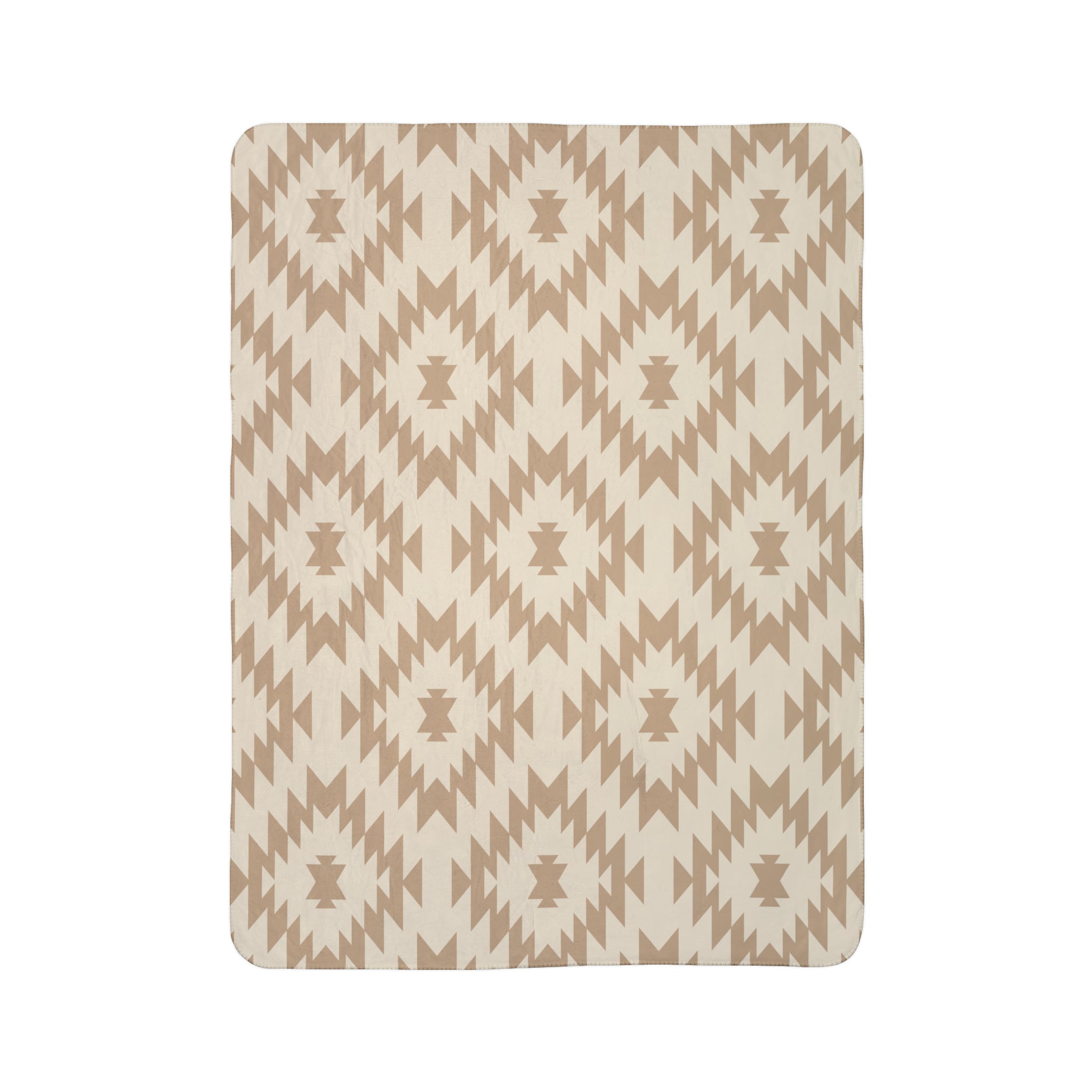 Soft Fleece Sherpa Throw Blanket - Southwestern Rio Sand Design for Cozy Living Room & Bedroom - Perfect for Snuggling on the Couch or Adding Warmth to Your Bed