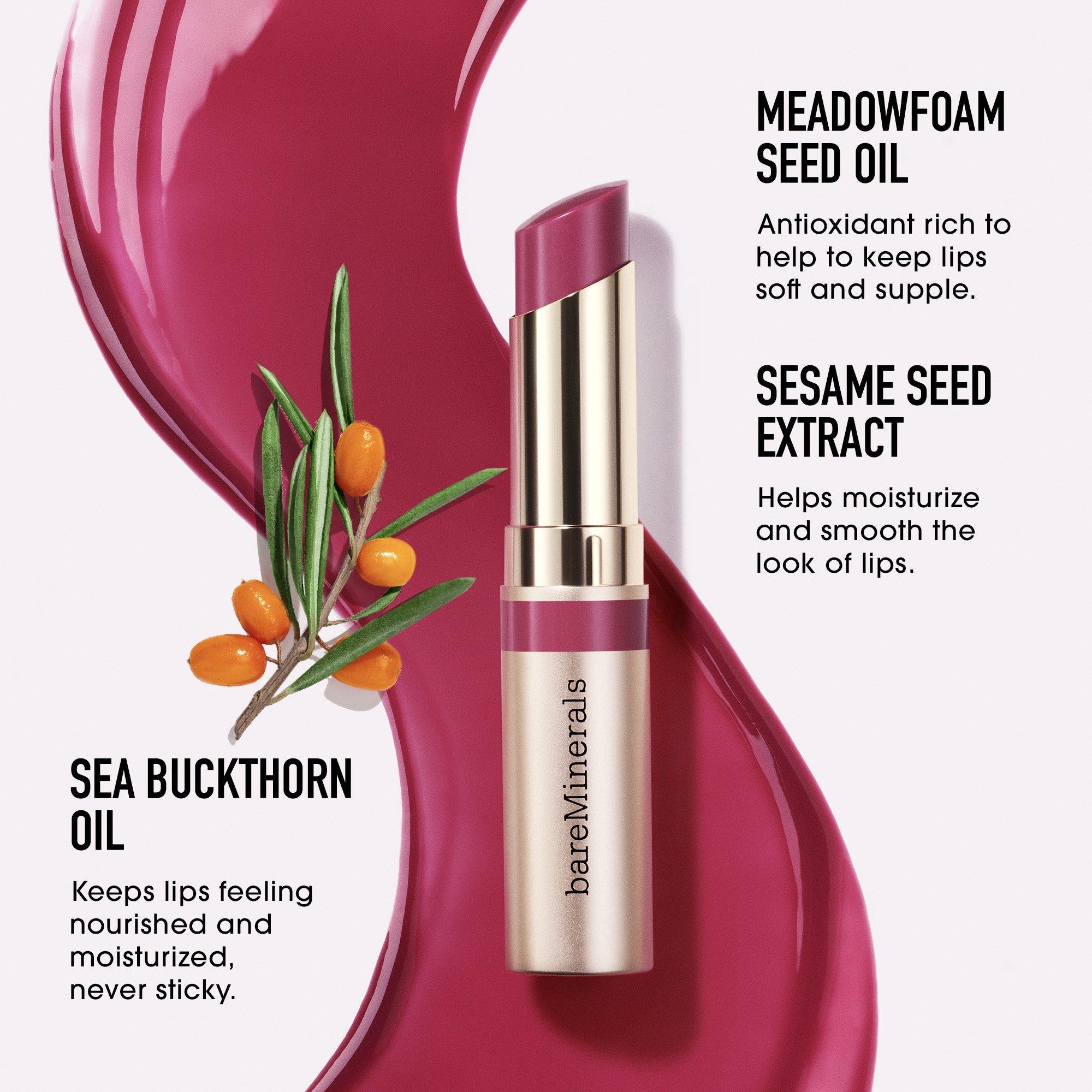 bareMinerals Dewy Lip Gloss Balm - Hydrating, Shiny & Moisturizing Lip Gloss for All-Day Wear | Perfect for Daily Use, Date Night & Special Occasions