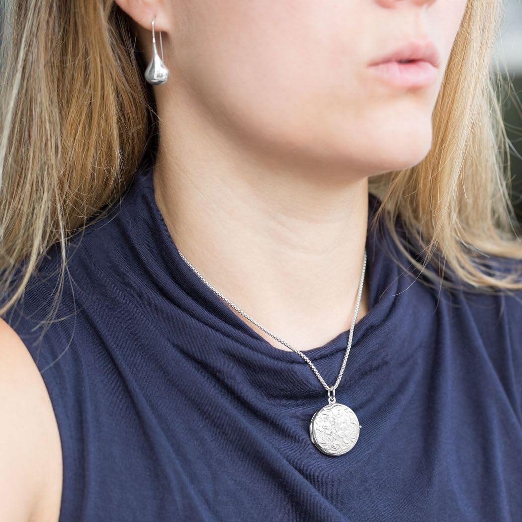 925 Sterling Silver Oxidized Round Box Chain Necklace 1.6mm Wide with Lobster Clasp - Unisex Jewelry for Women & Men - Perfect for Layering, Gifts & Everyday Wear