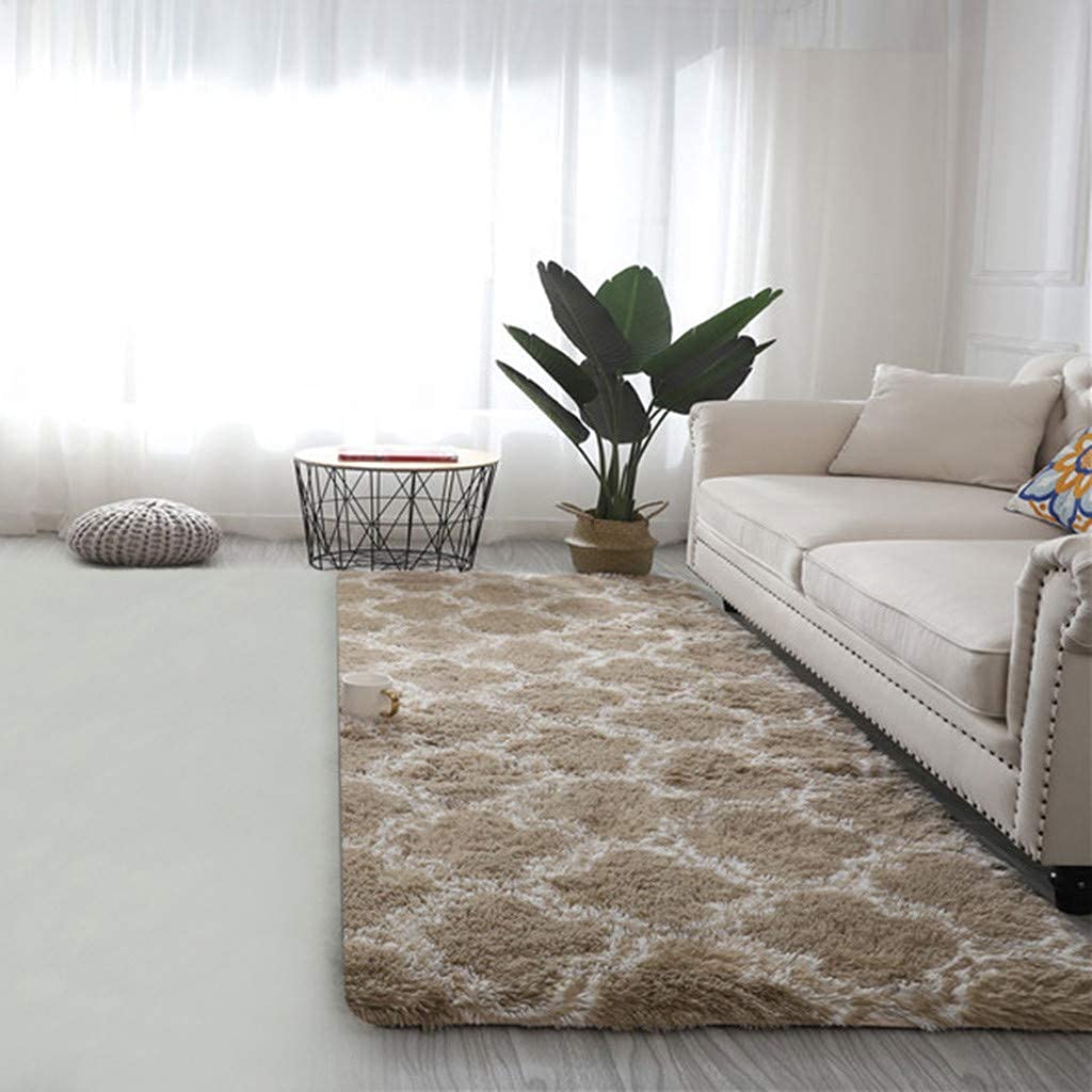 Ultra Soft Modern Area Rugs - Plush Non-Slip Carpet for Bedroom, Living Room & Sofa - Home Decor Floor Mat in Khaki | Perfect for Cozy Spaces, Home Staging & Pet-Friendly Areas