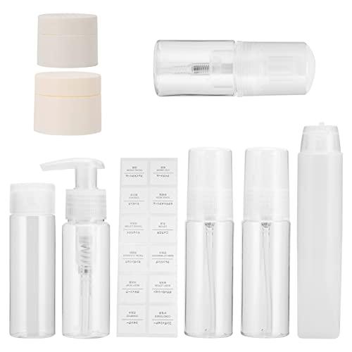 Travel Size Bottles Set - 4 Pack Clear Refillable Leakproof Containers for Shampoo, Lotion & Toiletries | TSA Approved Lightweight Cosmetic Bottles for Air Travel, Gym & Vacation Essentials