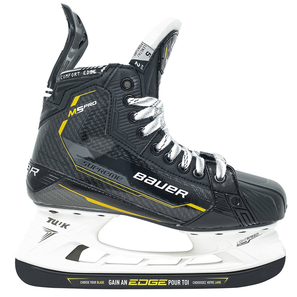 Bauer Supreme M5 Pro Intermediate Ice Hockey Skates - High-Performance Skates for Youth & Teen Players - Perfect for Competitive Games & Practice Sessions