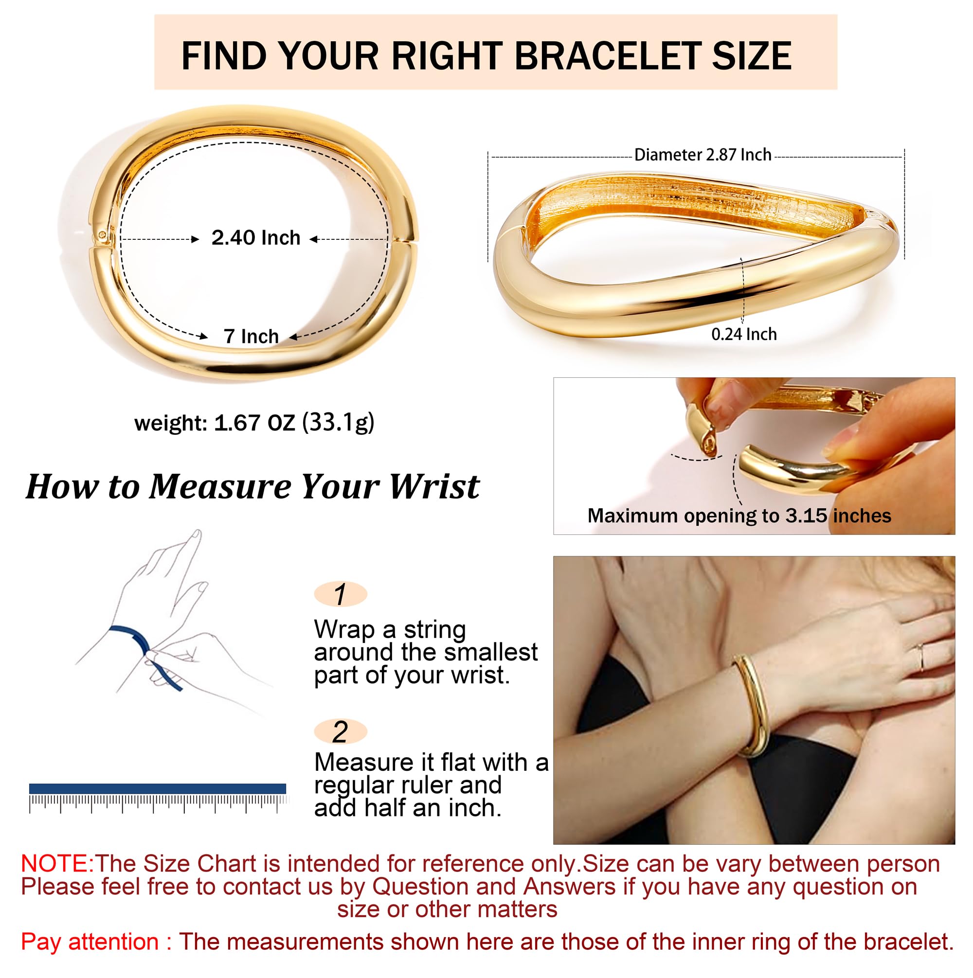 11-Piece Elegant Gold Cuff Bangle Bracelet Set for Women - Chunky Trendy Hinged Arm Cuff Jewelry - Minimalist Stackable Bracelets - Perfect Gift for Birthday, Anniversary & Special Occasions