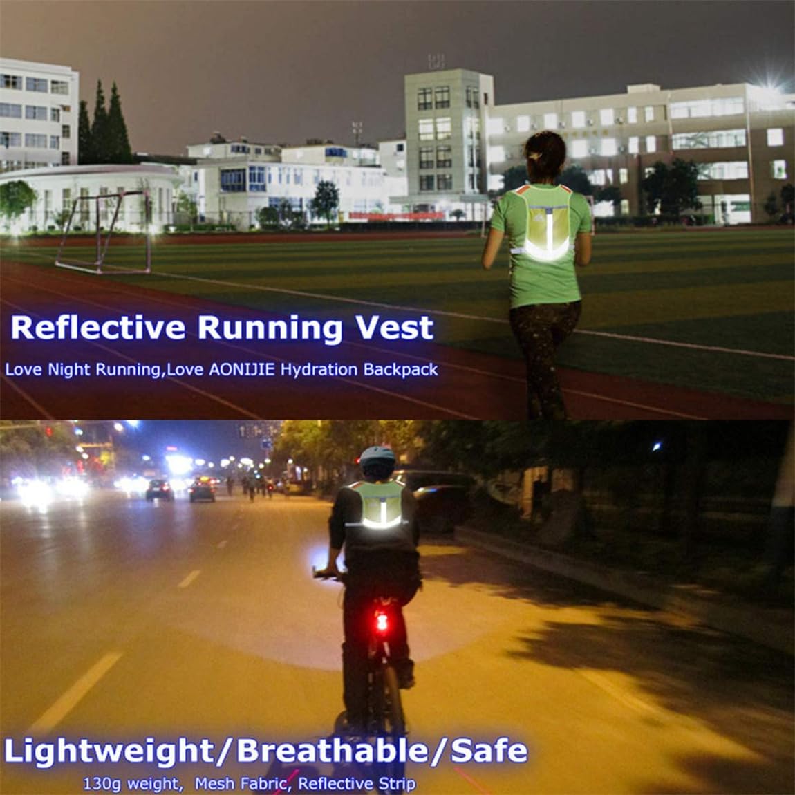 Ultralight Reflective Running Vest Backpack - Hydration Pack for Marathon, Trail Hiking & Outdoor Sports - High Visibility Safety Gear for Night Running & Adventure Activities