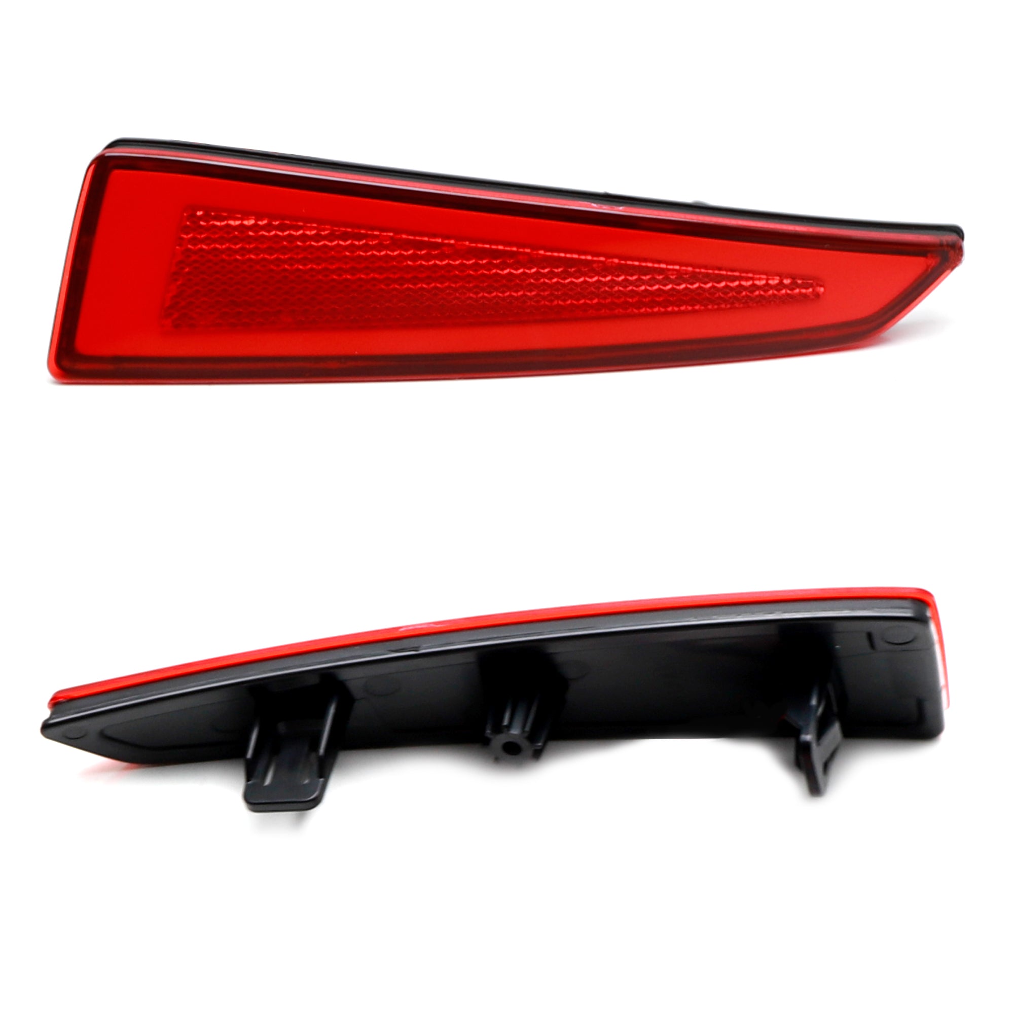 2 Layer Design Red Rear Bumper Reflector Lenses For Lexus RX350 RX450h 2015-2019 Models - High Visibility Safety Upgrade for Night Driving & Parking