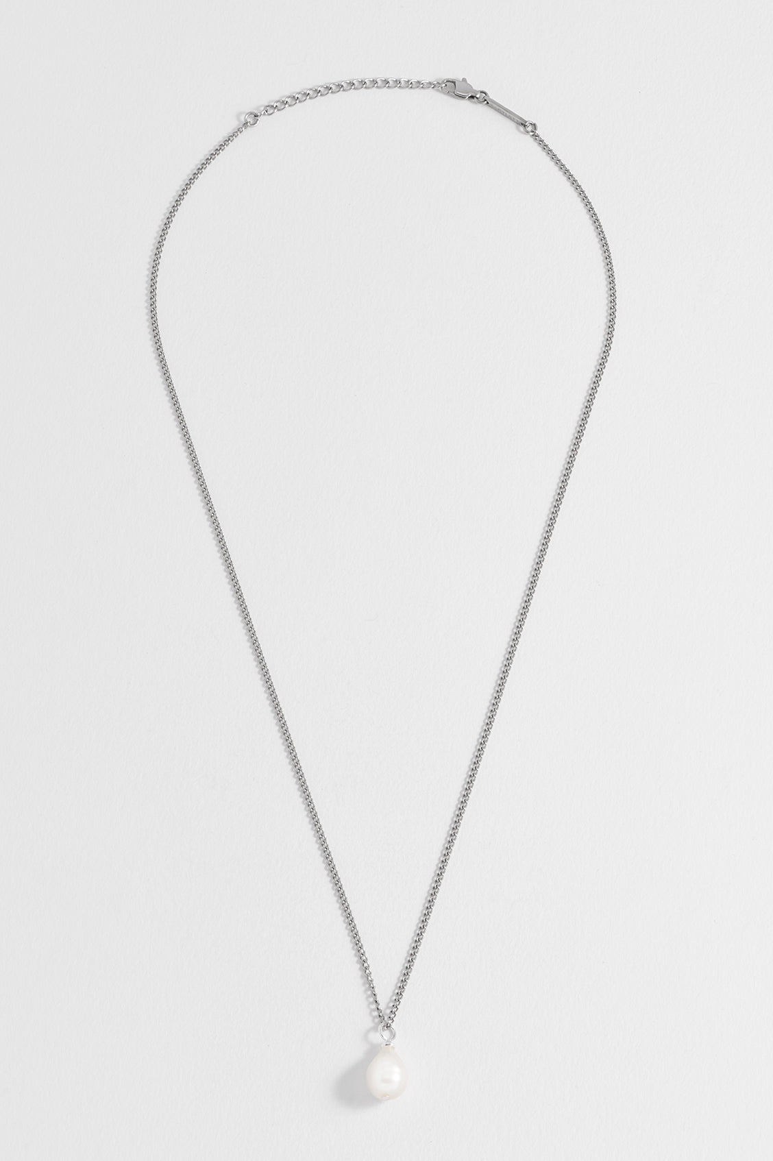 Men's Fine Curb Chain & Pearl Necklace - Elegant Layered Jewelry for Gifts, Weddings & Special Occasions