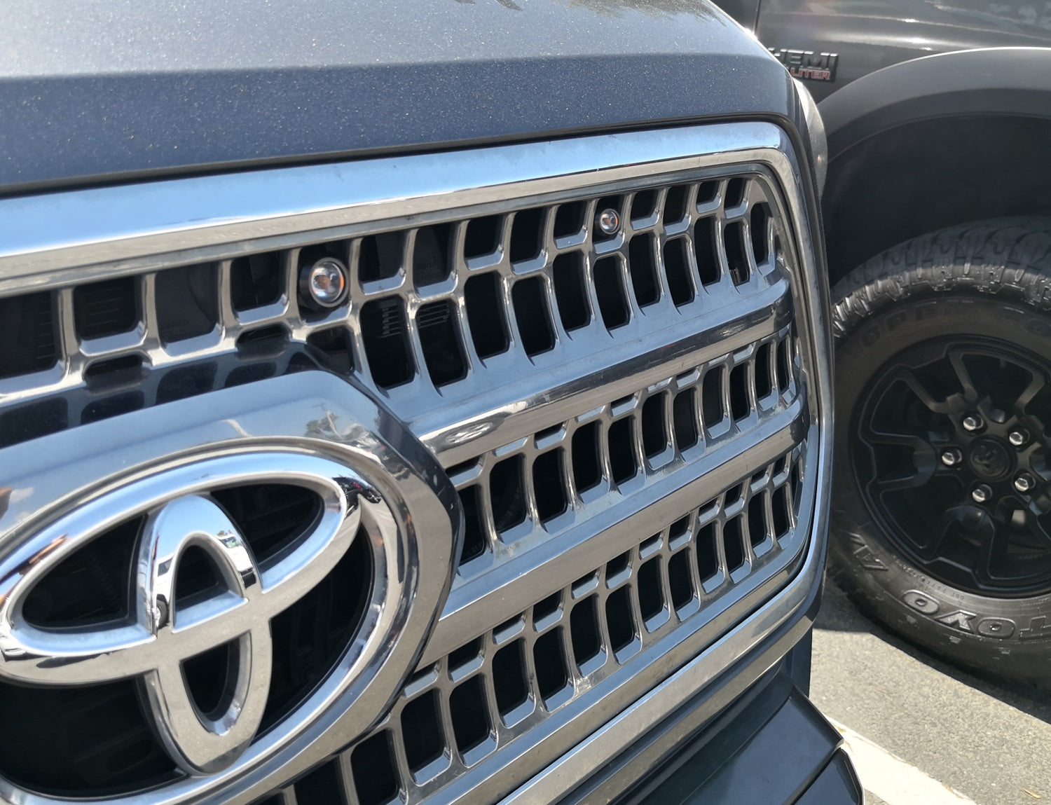 4-Piece Raptor Style 3W Amber LED Grille Lights Kit for 2016-2023 Toyota Tacoma with TRD Grill - Off-Road, Truck Accessories & Night Driving Safety Lights