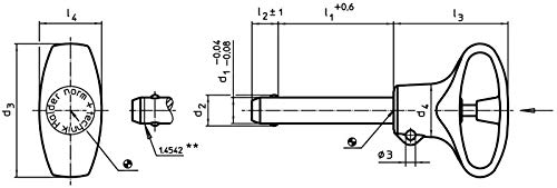 Halder 22380.0730 Self-Locking Ball Locking Bolts with Elastic Grip - Orange | Industrial Machinery, Automotive, and DIY Applications