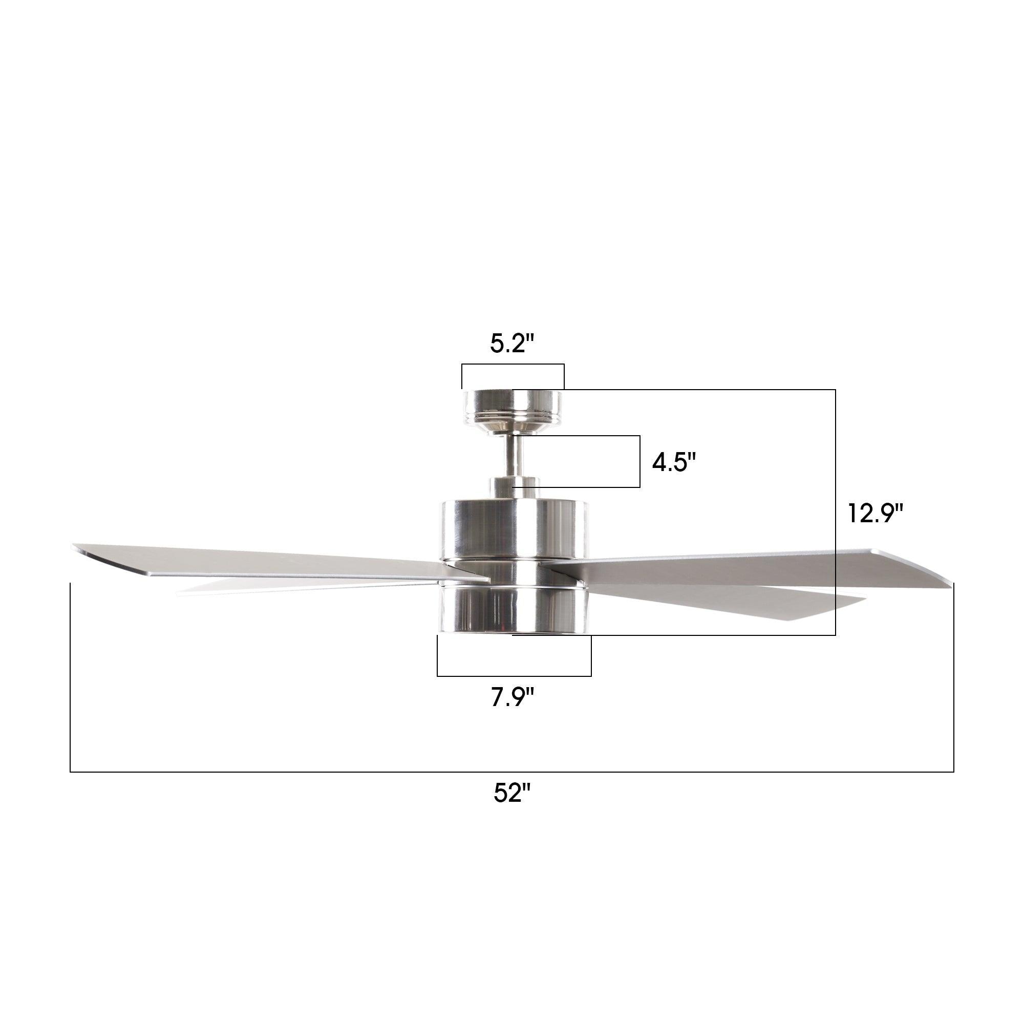 52 Inch Bucholz Industrial Ceiling Fan with Dimmable LED Light - Perfect for Warehouses, Garages, and Large Commercial Spaces