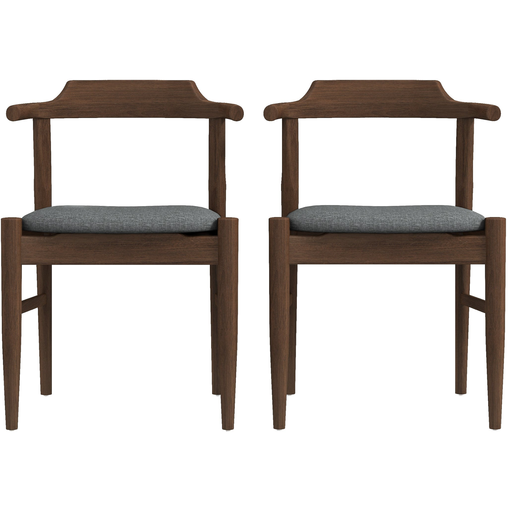 Daisy Gray Fabric Dining Chairs (Set of 2) - Modern Upholstered Side Chairs for Kitchen, Dining Room, and Breakfast Nook - Comfortable & Stylish Seating for Home Decor