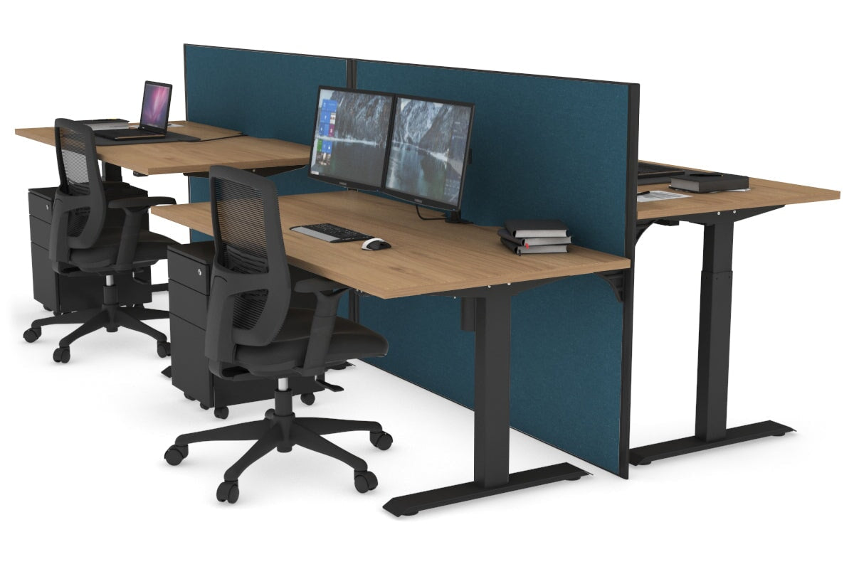 Adjustable Height 4-Person Workbench - 1200L x 800W with Cable Management | Perfect for Office, Workshop & Garage Workspaces