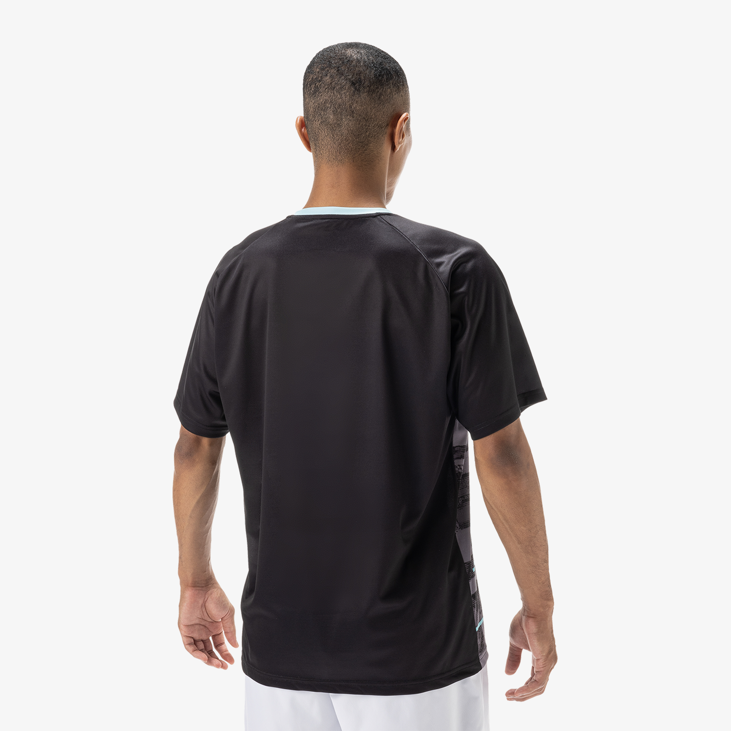 Yonex YM0034 Men's Crew Neck T-Shirt - Black | Breathable & Comfortable Athletic Shirt for Tennis, Running & Gym Workouts