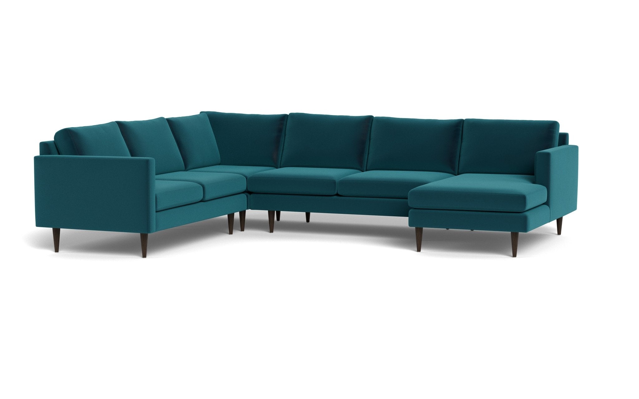 Wallace 131 Modern Untufted Corner Sectional Sofa with Right Chaise - Perfect for Living Room, Lounge & Family Room Comfort