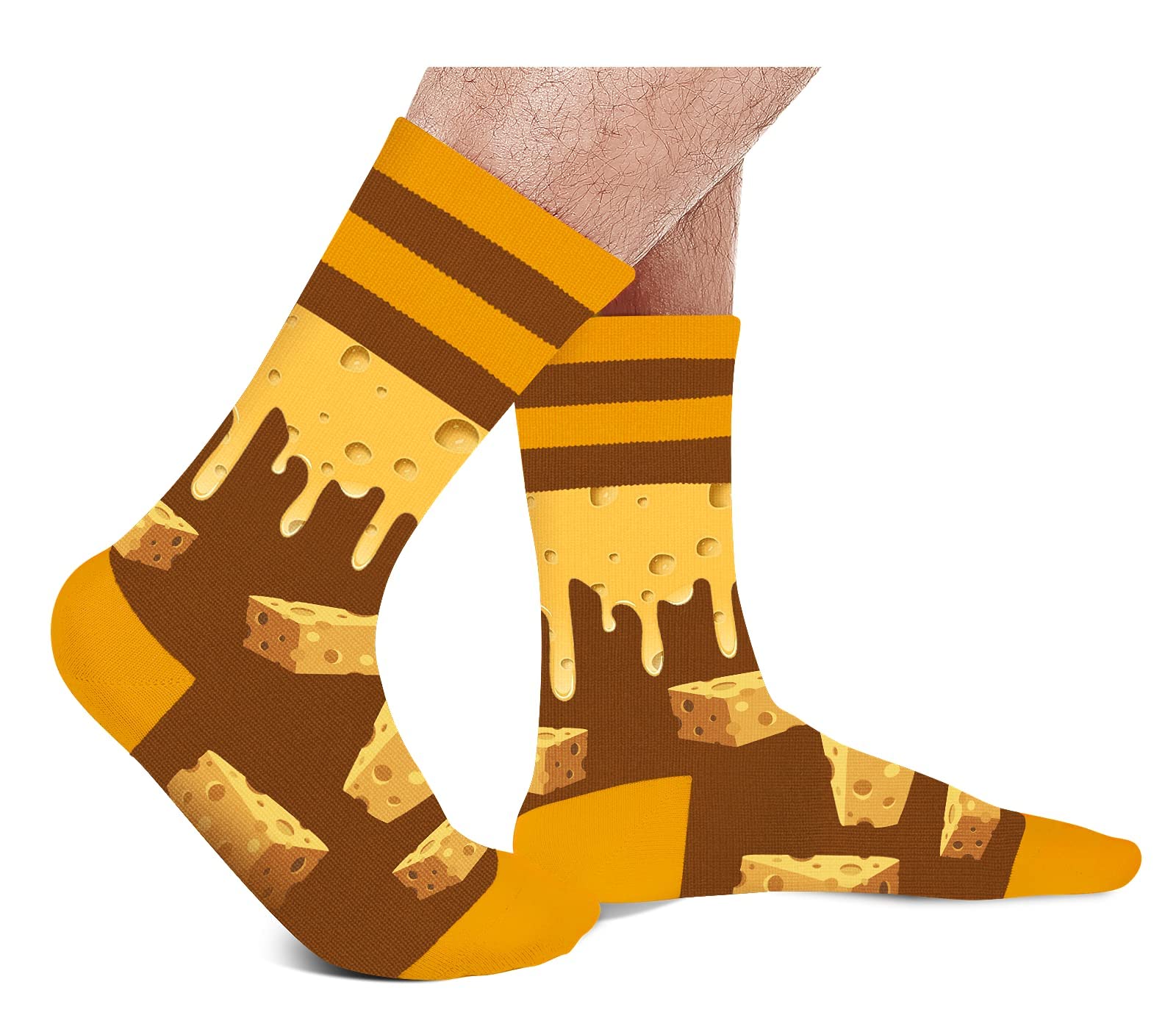 AGRIMONY Funny 3D Printed Socks for Men, Women & Teens - Cute Novelty Dress Socks with Food Patterns - Perfect Gift for Birthday, Christmas & Casual Wear