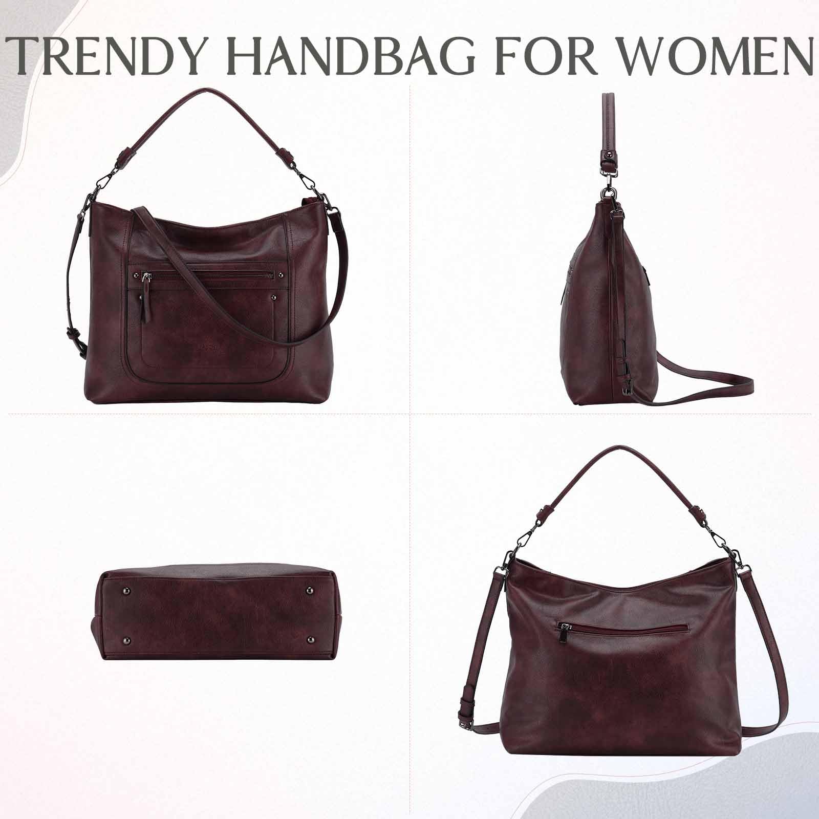 VASCHY Vegan Leather Hobo Bag for Women - Large Tote & Crossbody Purse for Work & Travel