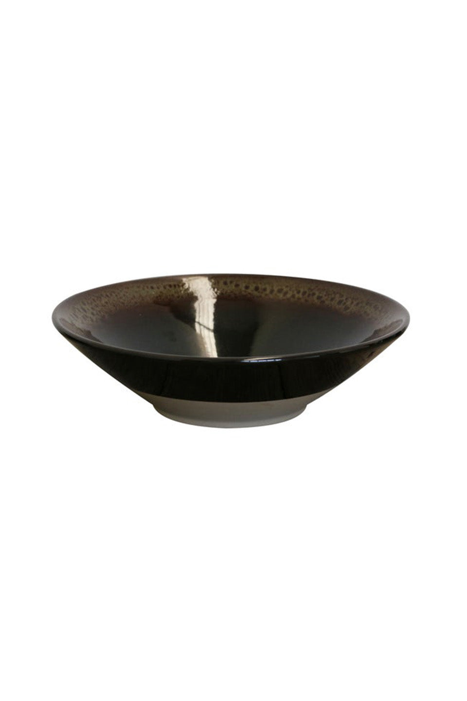 Fino Verde Brown Ceramic Serving Bowl - Elegant Dining & Entertaining Dish for Salads, Pasta, and Side Dishes