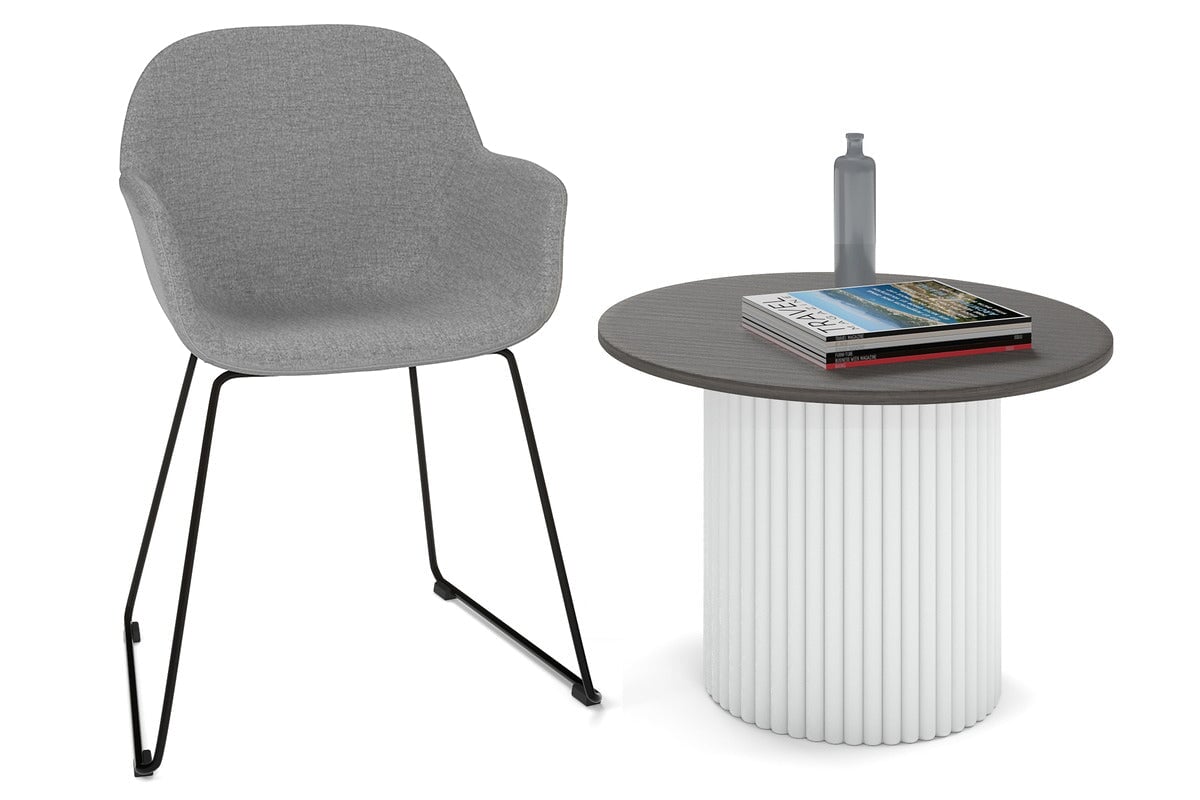 Premium Baobab Circular Coffee Table with Round Base - 600mm Diameter - Perfect for Living Room, Lounge, or Office Decor