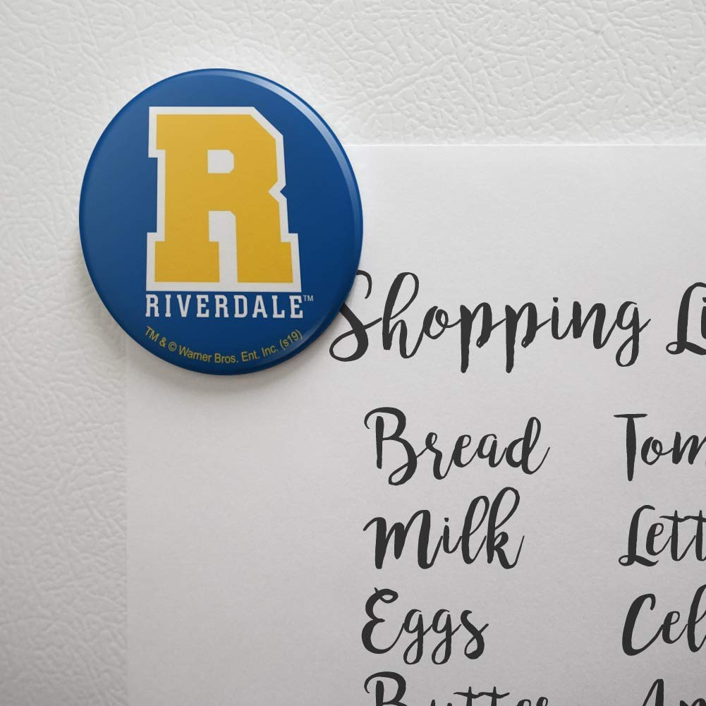 Riverdale Varsity Letter Kitchen Refrigerator Magnet - Decorative Fridge Locker Button for Home, Office & Dorm Room Organization