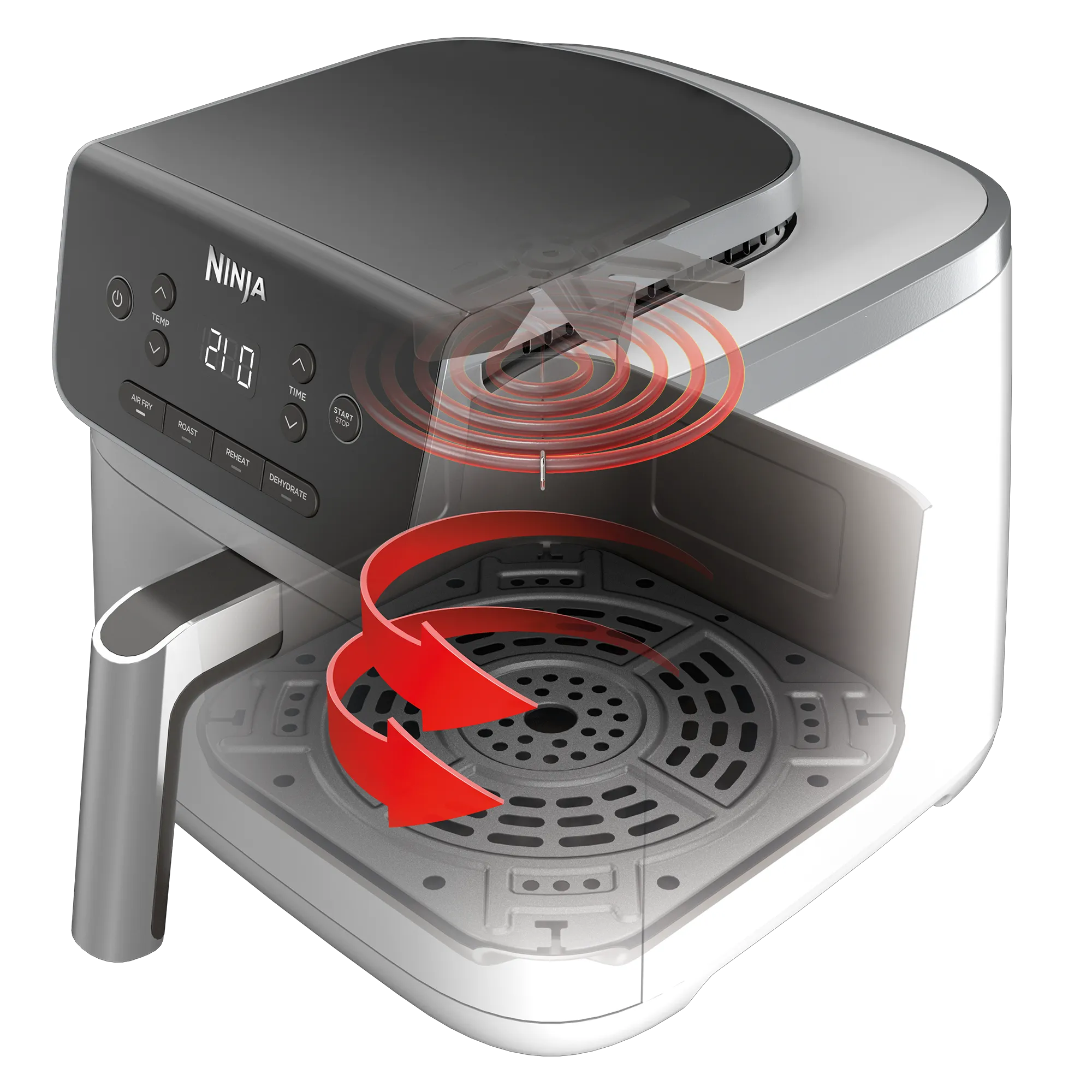 Ninja Air Fryer 4.7L Pro - Large Capacity Digital Air Fryer for Healthy Cooking | Perfect for Frying, Baking, Roasting & Reheating | Ideal for Family Meals & Quick Snacks