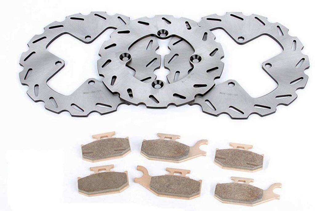07-12 Can-Am Outlander Max XT 500 Front & Rear RipTide Brake Rotors & Brake Pads Kit - High Performance Off-Road ATV Braking System for Trail Riding & Mud Adventures
