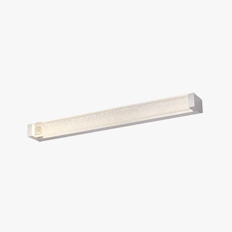 Rectangular White Crystal LED Bathroom Wall Lights - Modern Vanity Mirror Lighting for Bathroom, Bedroom & Makeup Area