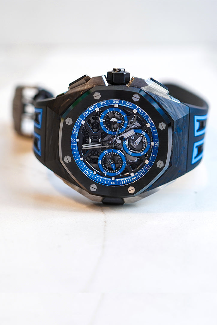 Audemars Piguet Royal Oak Concept 43mm Openworked Carbon Watch 26650FO.OO.D353CA.01 - Luxury Men's Skeleton Dial Timepiece for Business & Formal Occasions
