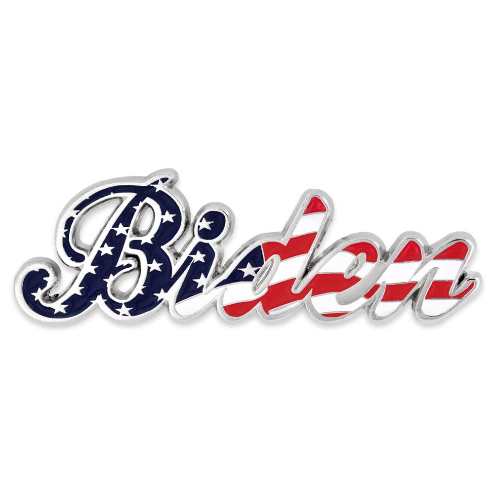 PinMart Biden American Flag Brooch - Patriotic Political Lapel Pin for Campaigns, Events & Collectors | Show Your Support in Style
