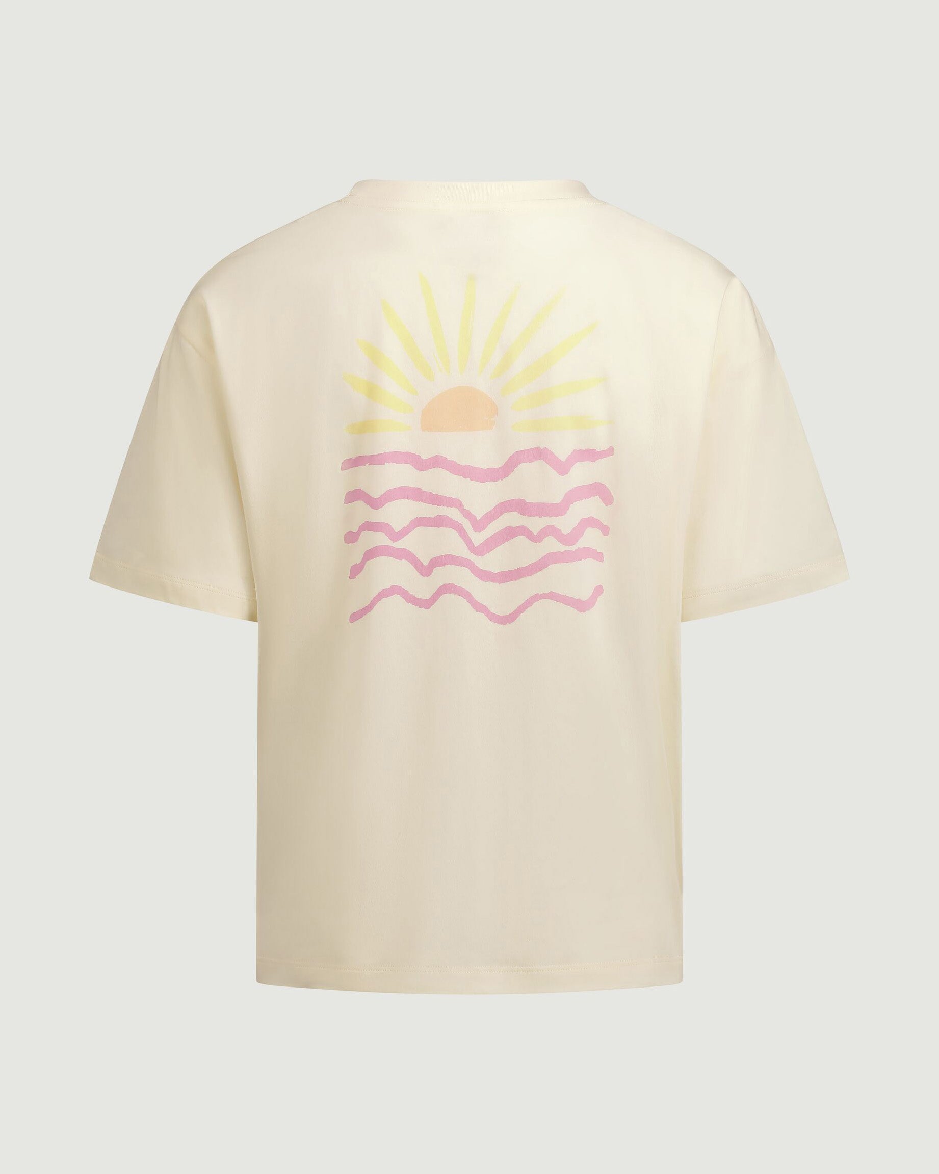 Women's Sunrise Floral Organic Cotton T-Shirt - Soft & Breathable Natural Tee for Casual Wear & Summer Outfits