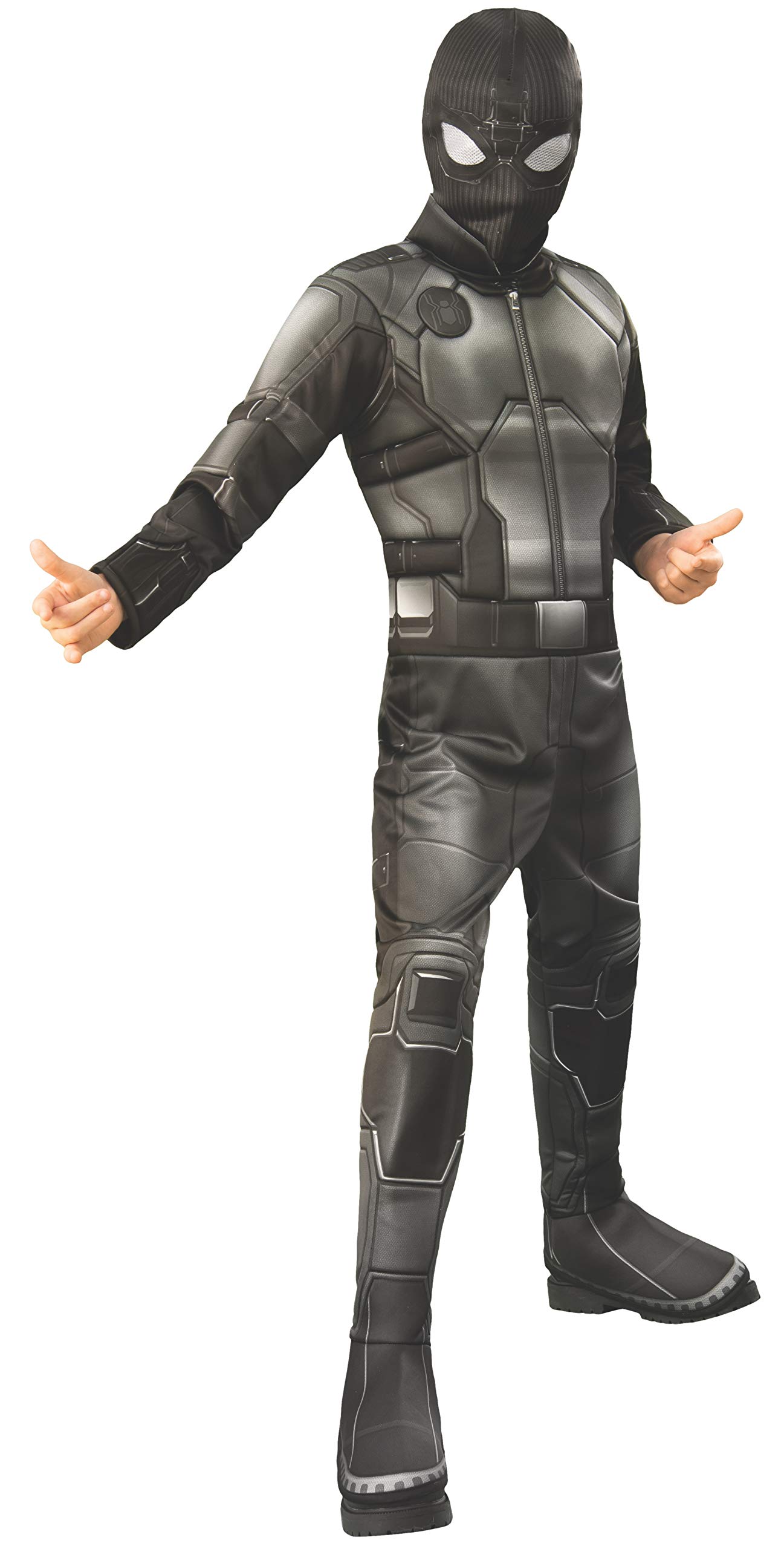 Marvel Spider-Man Far From Home Deluxe Stealth Costume & Mask for Kids - Official Licensed Halloween Cosplay Outfit | Perfect for Halloween, Cosplay, and Superhero Parties