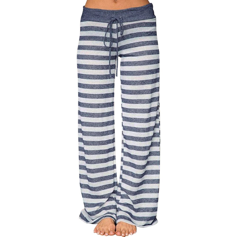 GOGOBO Women's Palazzo Lounge Pants with Pockets - Soft Stretchy Drawstring Wide Leg Harem Pajama Pants for Comfort & Style - Perfect for Yoga, Lounging & Sleepwear