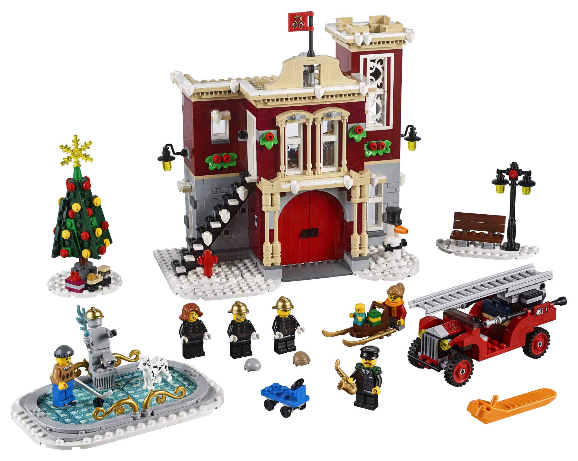 LEGO Creator Expert Winter Village Fire Station 10263 Building Kit (1166 Pieces) - Holiday Christmas Village Display & Winter Wonderland Collection