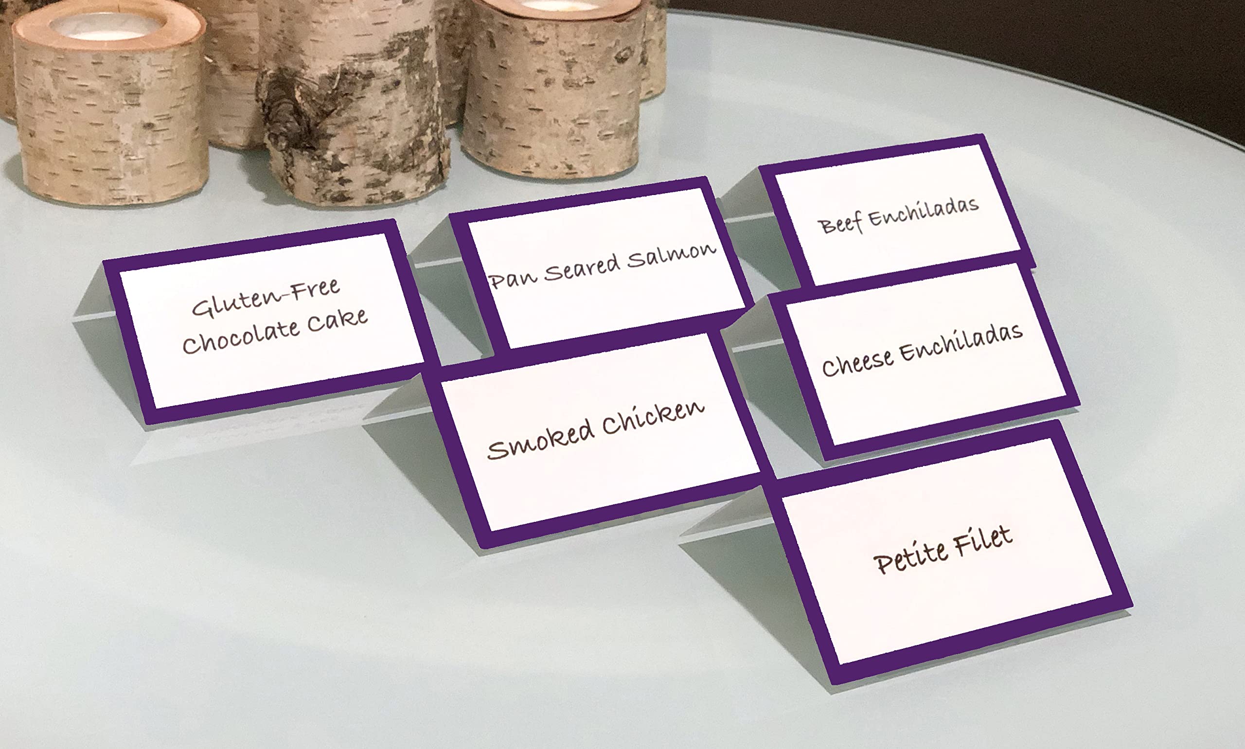 50-Pack Tented Place Cards for Weddings, Buffets, Banquets & Cocktail Parties - 14pt Matte Card Stock Name Cards - Perfect for Seating Assignments, Food Labels & Event Decor