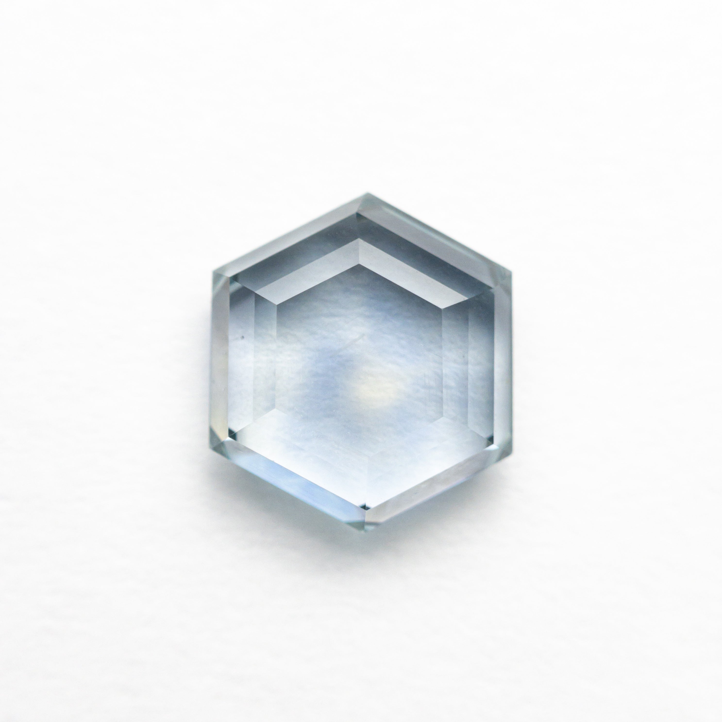 1.96ct Hexagon Portrait Cut Sapphire - 8.20x7.08x2.94mm Natural Blue Gemstone for Jewelry Making, Engagement Rings & Unique Gifts