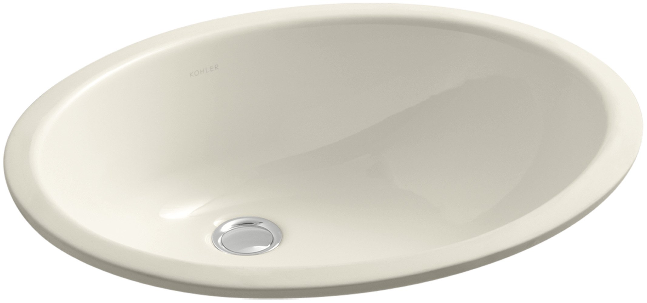 KOHLER K-2210-47 Caxton Undermount Bathroom Sink in Almond - Perfect for Small Bathrooms, Powder Rooms & Vanity Installations