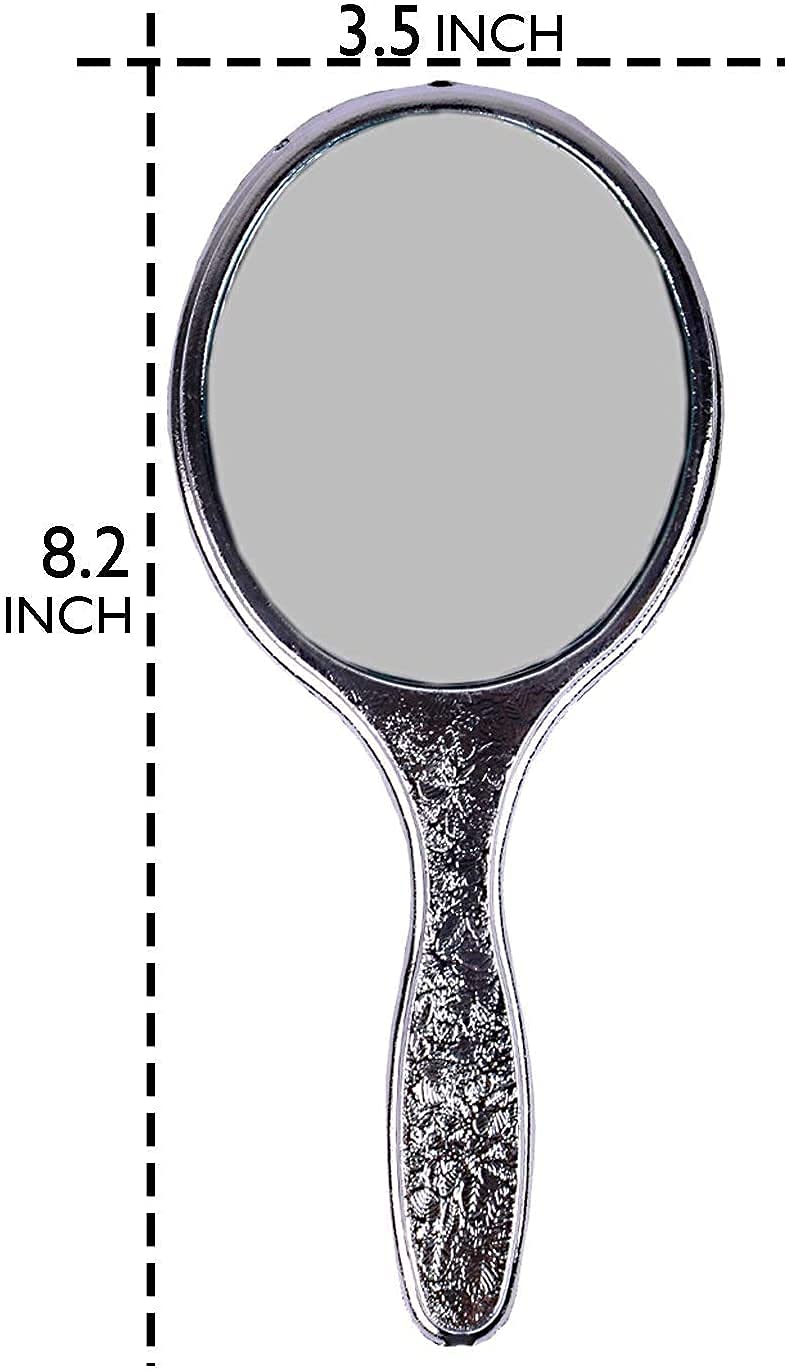GLAN Compact Handheld Magnifying Makeup Mirror - 10X Magnification, Portable Travel Mirror for Purse & Pocket - Perfect for Home, Office, Travel & On-the-Go Touch Ups
