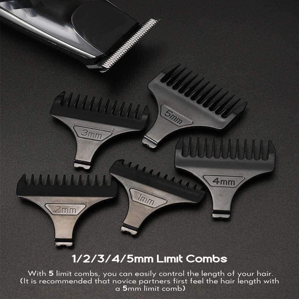 Professional Cordless Hair Clippers for Men - Rechargeable Hair Trimmer & Clipper Kit for Home Barber Styling, Adult Haircut Machine with Precision Blades for Fades, Buzz Cuts & Beard Trimming (Perfect for DIY Grooming & Salon-Quality Haircuts at Home)