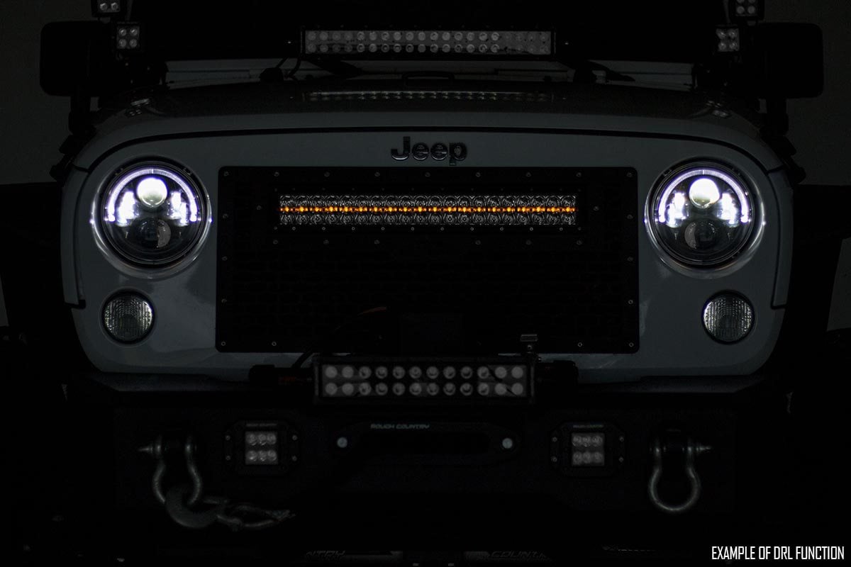 20 Inch Black Series LED Light Bar with Dual Row & Amber DRL - 70920BDA - Perfect for Off-Road Trucks, Jeeps & ATVs - Waterproof & Durable for Outdoor Adventures