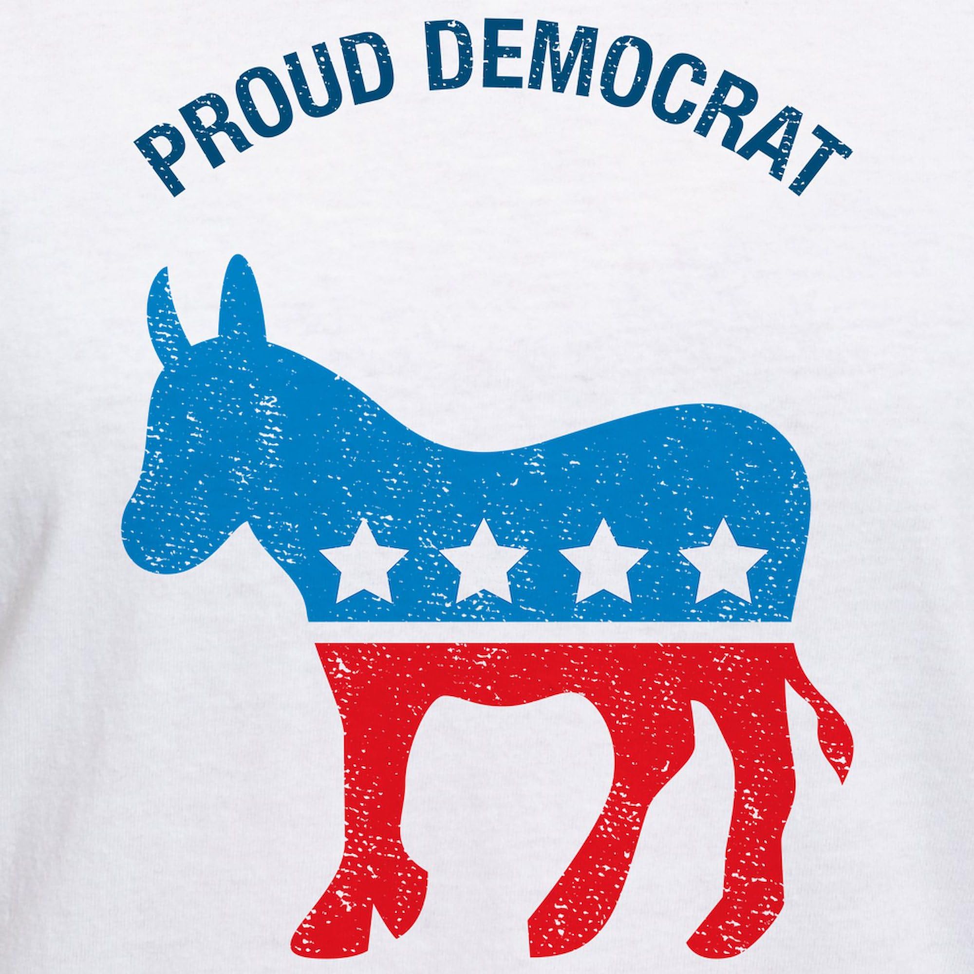 Proud Democrat Women's V-Neck T-Shirt | Soft Cotton Political Tee for Women | Perfect for Campaigns, Rallies & Liberal Events