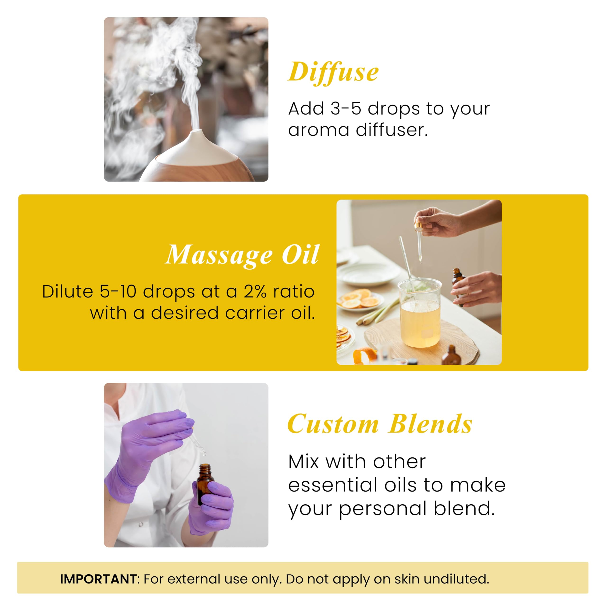 Ylang Ylang Essential Oil - 1 Fl Oz (30ml) - 100% Pure & Natural Therapeutic Grade - Best for Aromatherapy, Diffusers, Massage, Relaxation & Stress Relief
