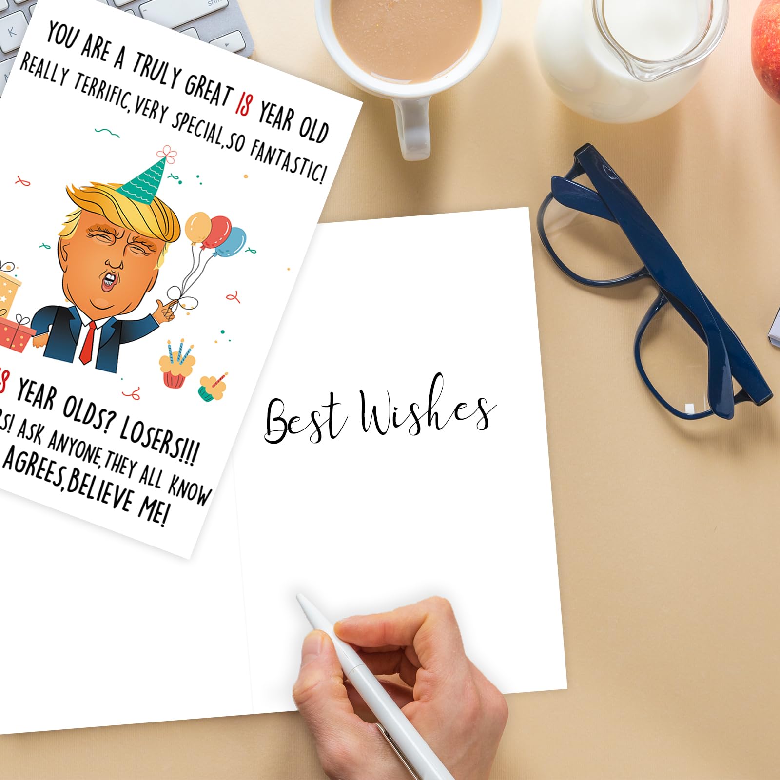 Funny Trump 18th Birthday Card - Humorous Gift for Teens & Adults - Party & Celebration