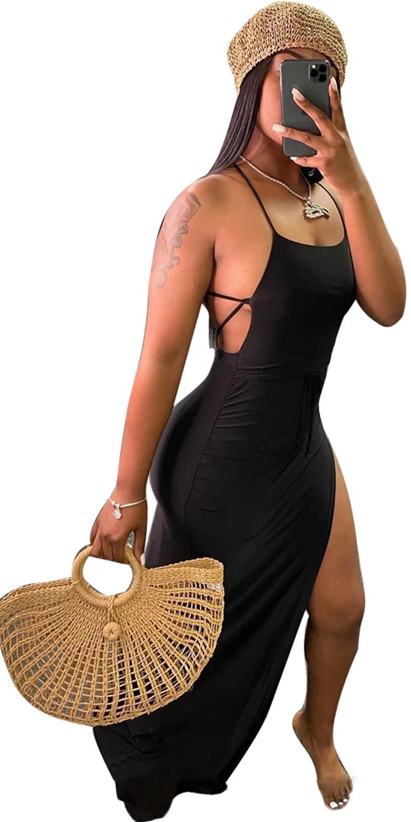 Sexy Two Piece Outfits for Women - Spaghetti Strap Crop Top & Ruched Bodycon Skirt Set | Clubwear, Party Dress, Night Out, Date Night, Summer Maxi Dress